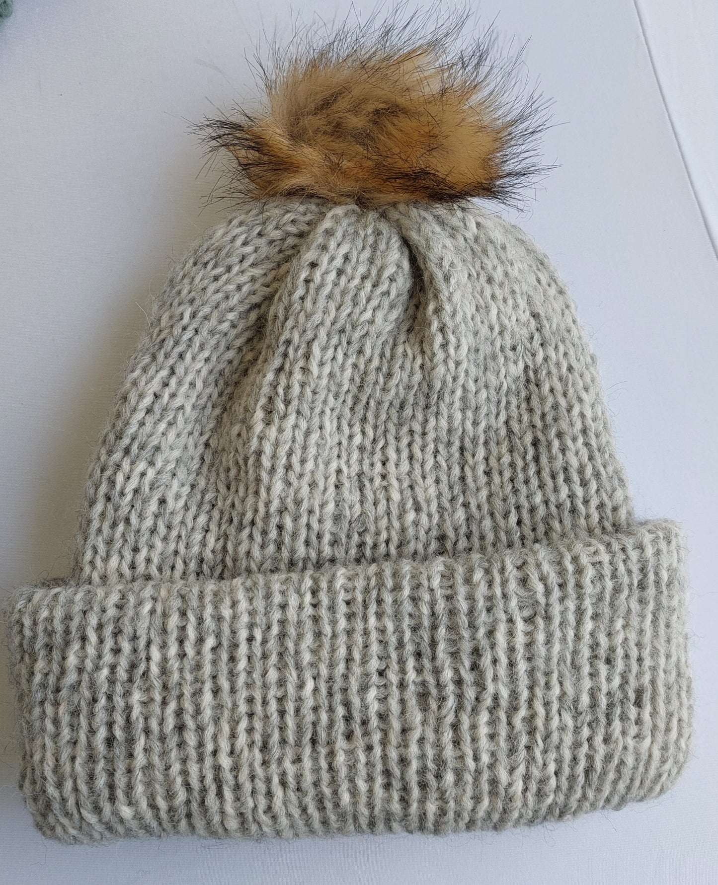 Pure Wool Adult Beanie with Pom