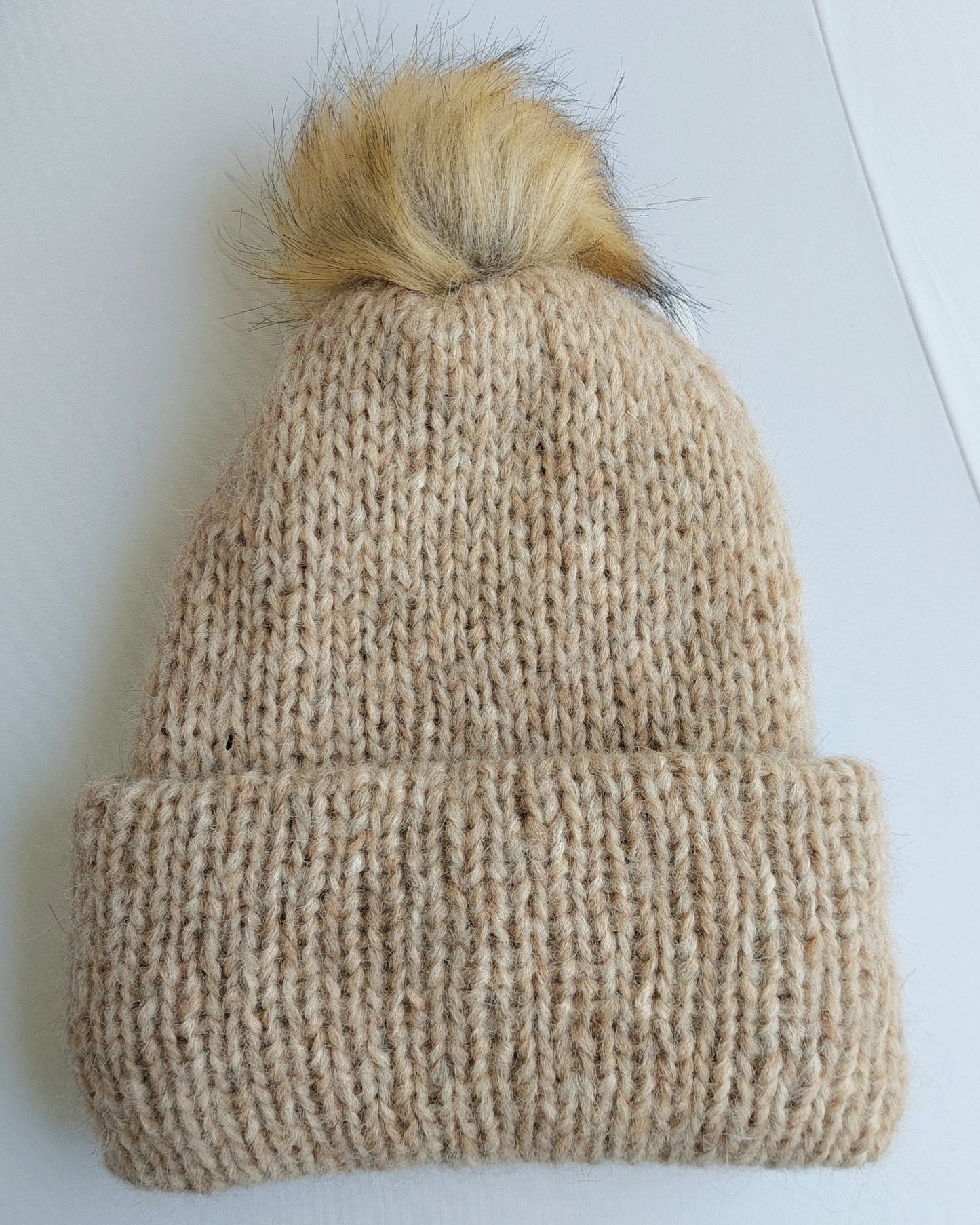 Pure Wool Adult Beanie with Pom