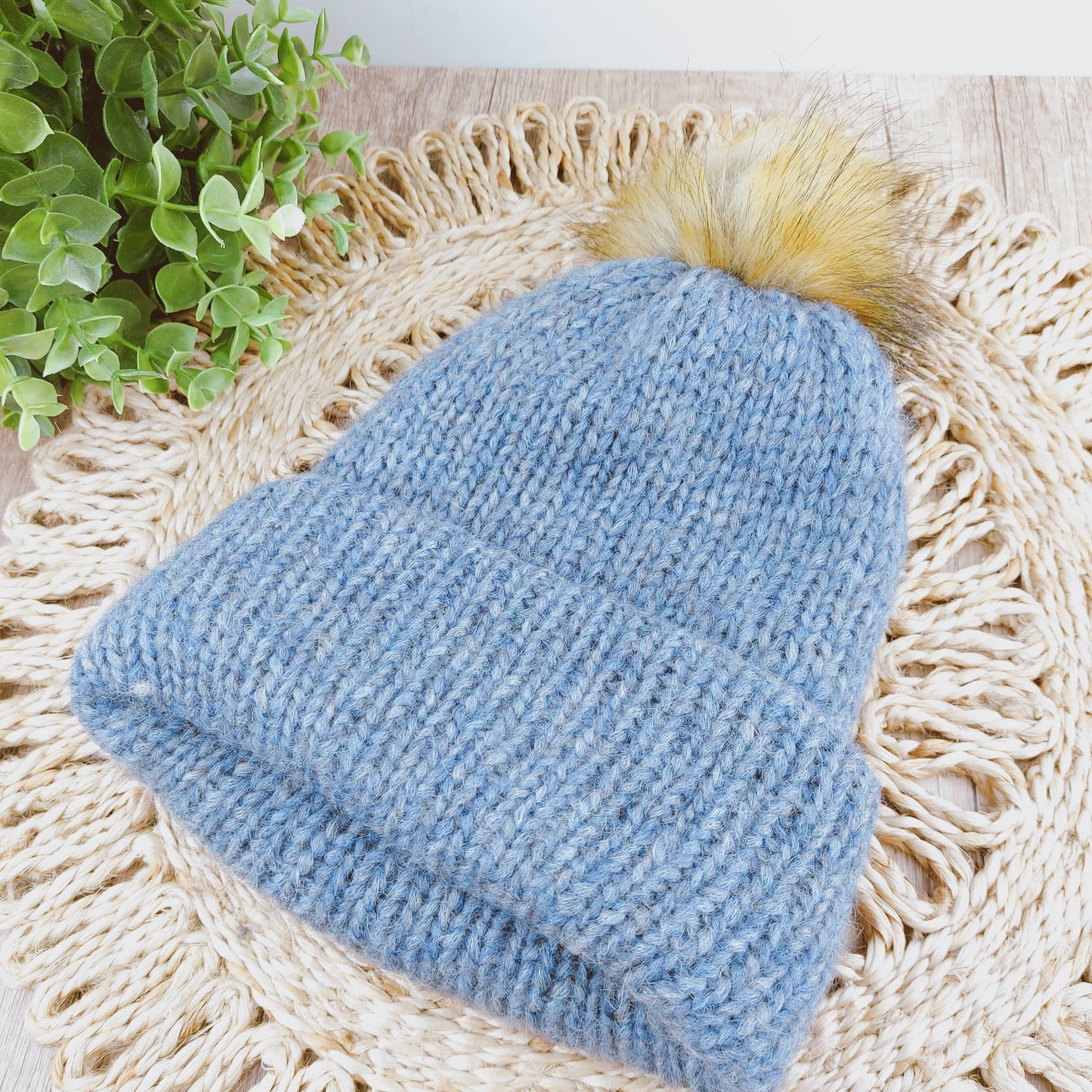 Pure Wool Beanie with Pom