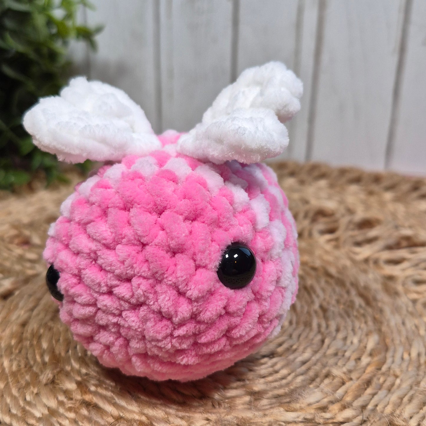 Pink valentie bee plushie